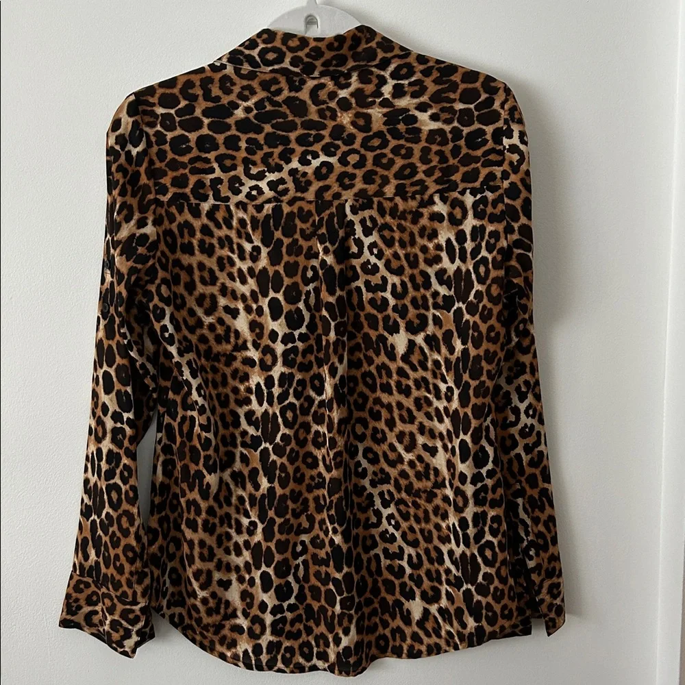 Express Animal Print Portofino Button Down Shirt - Picture 3 of 4
